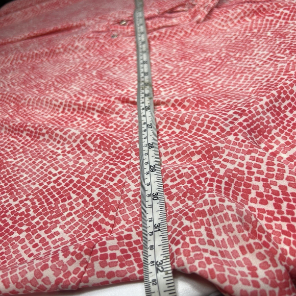 Catherines Women’s 4X Pink Geometric Beach Summer Preppy Boho Mature Blouse - Picture 9 of 10